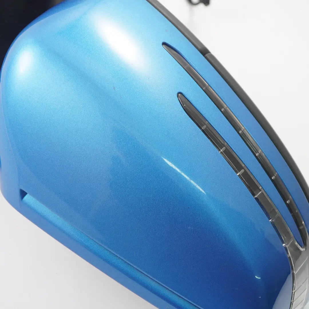 Mercedes W176 Wing Mirror Door Right O/S Outside South Sea Blue Metallic - 162 - SKU rhd-A1768100276-SSB1 - Part number A1768100276