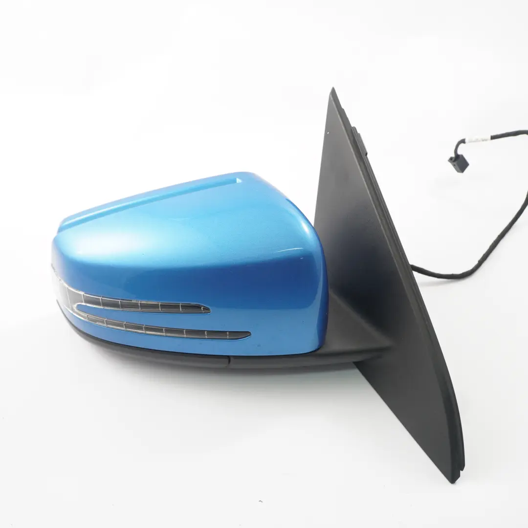 Mercedes W176 Wing Mirror Door Right O/S Outside South Sea Blue Metallic - 162 - SKU rhd-A1768100276-SSB1 - Part number A1768100276