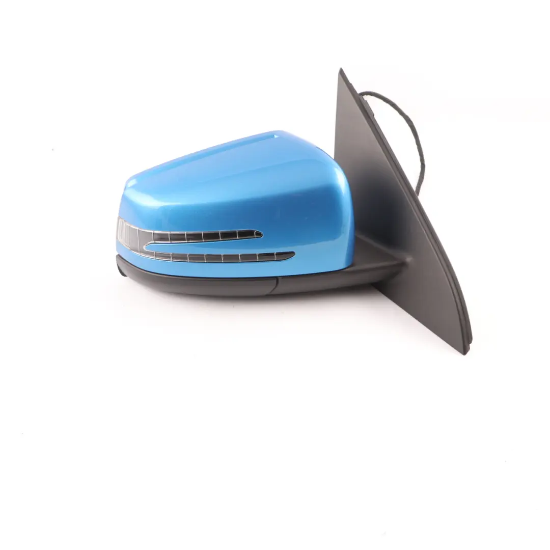Mercedes W176 Wing Mirror Door Right O/S Outside South Sea Blue Metallic - 162 - SKU rhd-A1768100276-SSB - Part number A1768100276