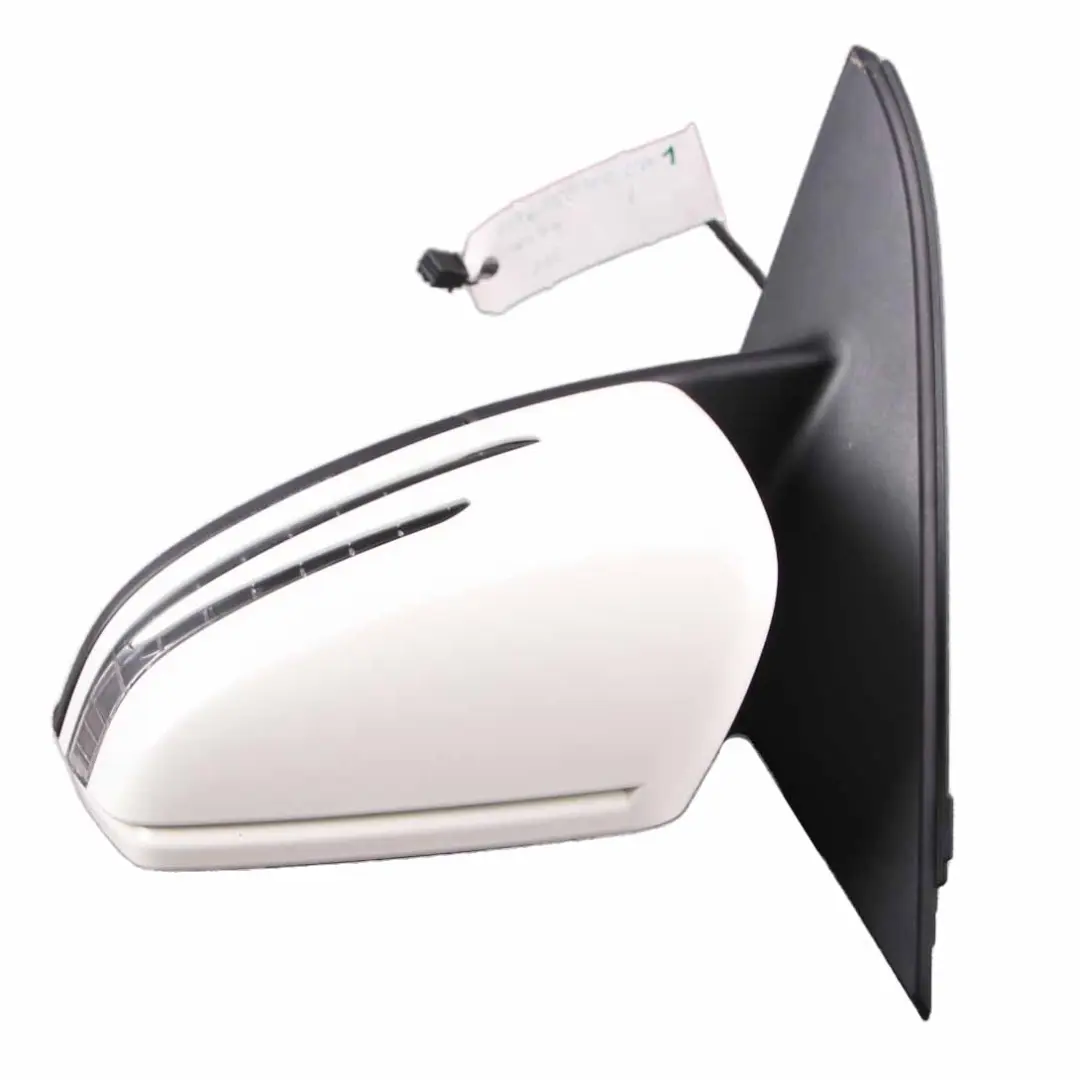 Mercedes W176 Wing Mirror Outside Power Fold Door Left N/S Calcite White - 650 - SKU rhd-A1768100300-CW1 - Part number A1768100300