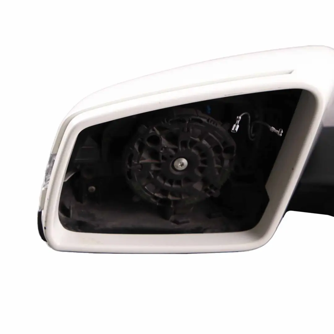 Mercedes W176 Wing Mirror Outside Power Fold Door Left N/S Calcite White - 650 - SKU rhd-A1768100300-CW1 - Part number A1768100300