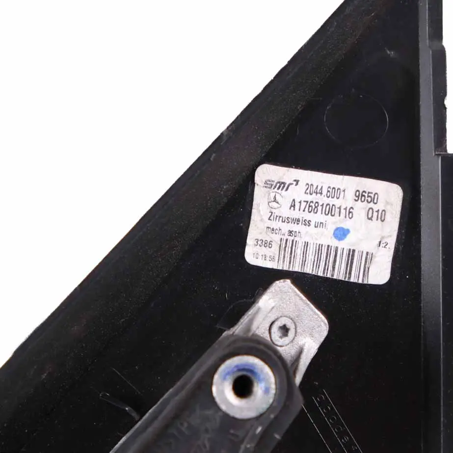 Wing Mirror Outside Power Fold Door Left N/S Calcite White - 650 to Mercedes W176 with Part number A1768100300 Mercedes W176 Wing Mirror Outside Power Fold Door Left N/S Calcite White - 650 - SKU rhd-A1768100300-CW1 - Part number A1768100300