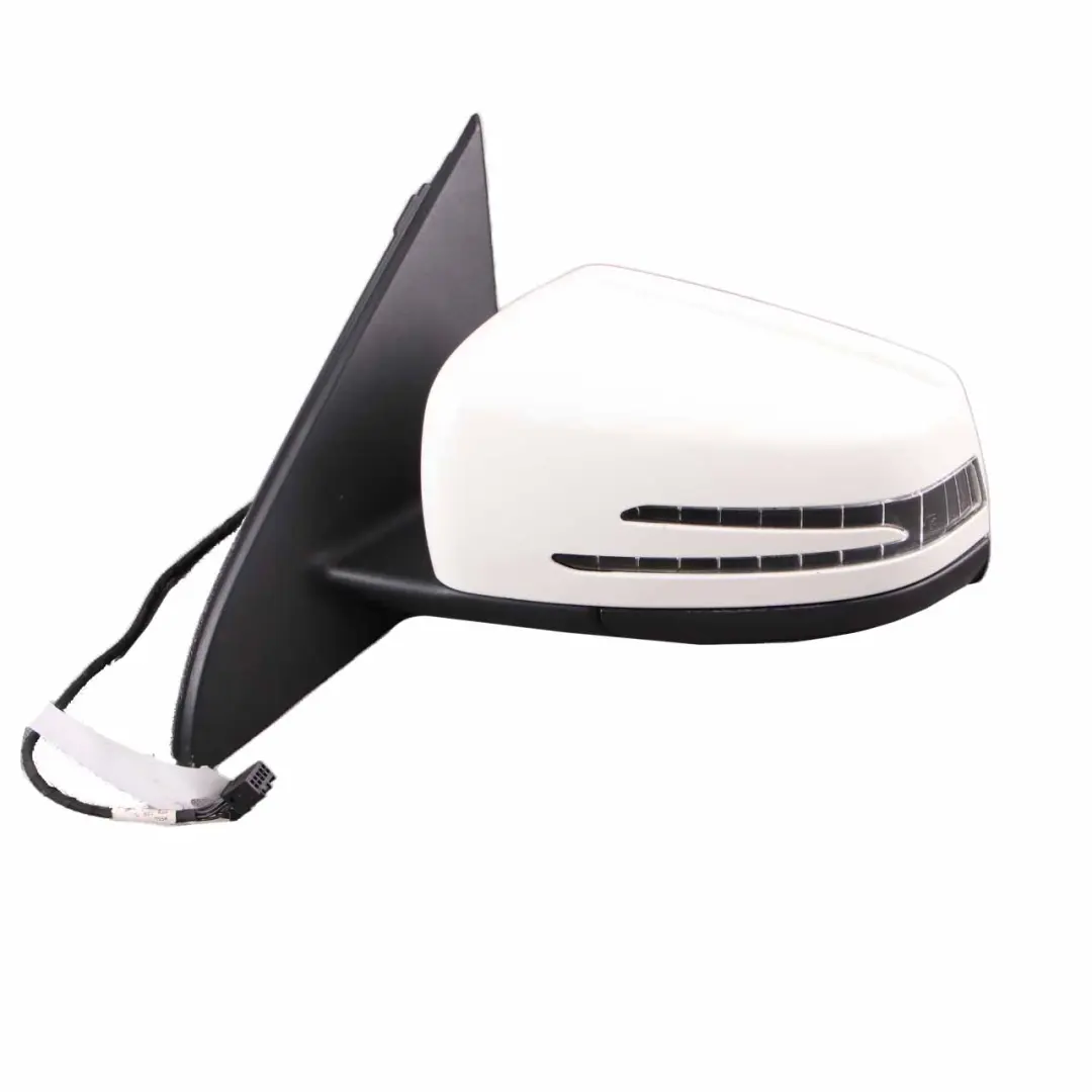 Mercedes W176 Wing Mirror Outside Power Fold Door Left N/S Calcite White - 650 - SKU rhd-A1768100300-CW1 - Part number A1768100300