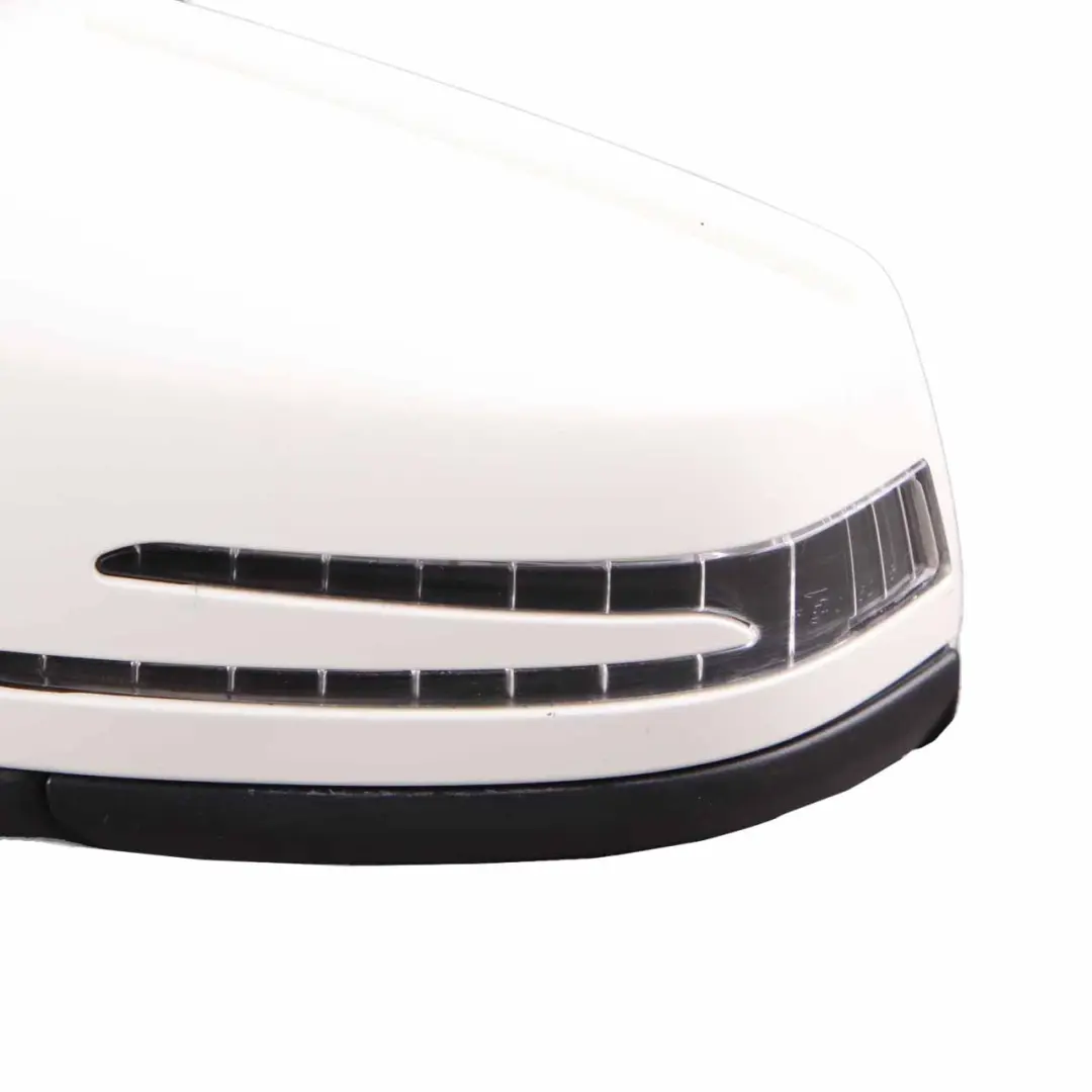 Wing Mirror Outside Power Fold Door Left N/S Calcite White - 650 to Mercedes W176 with Part number A1768100300 Mercedes W176 Wing Mirror Outside Power Fold Door Left N/S Calcite White - 650 - SKU rhd-A1768100300-CW1 - Part number A1768100300
