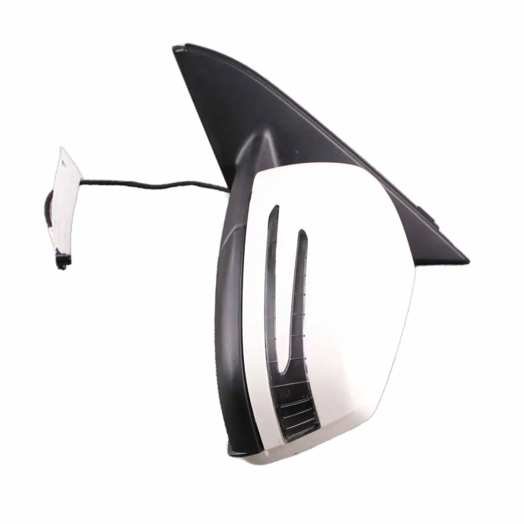 Wing Mirror Outside Power Fold Door Left N/S Calcite White - 650 to Mercedes W176 with Part number A1768100300 Mercedes W176 Wing Mirror Outside Power Fold Door Left N/S Calcite White - 650 - SKU rhd-A1768100300-CW1 - Part number A1768100300