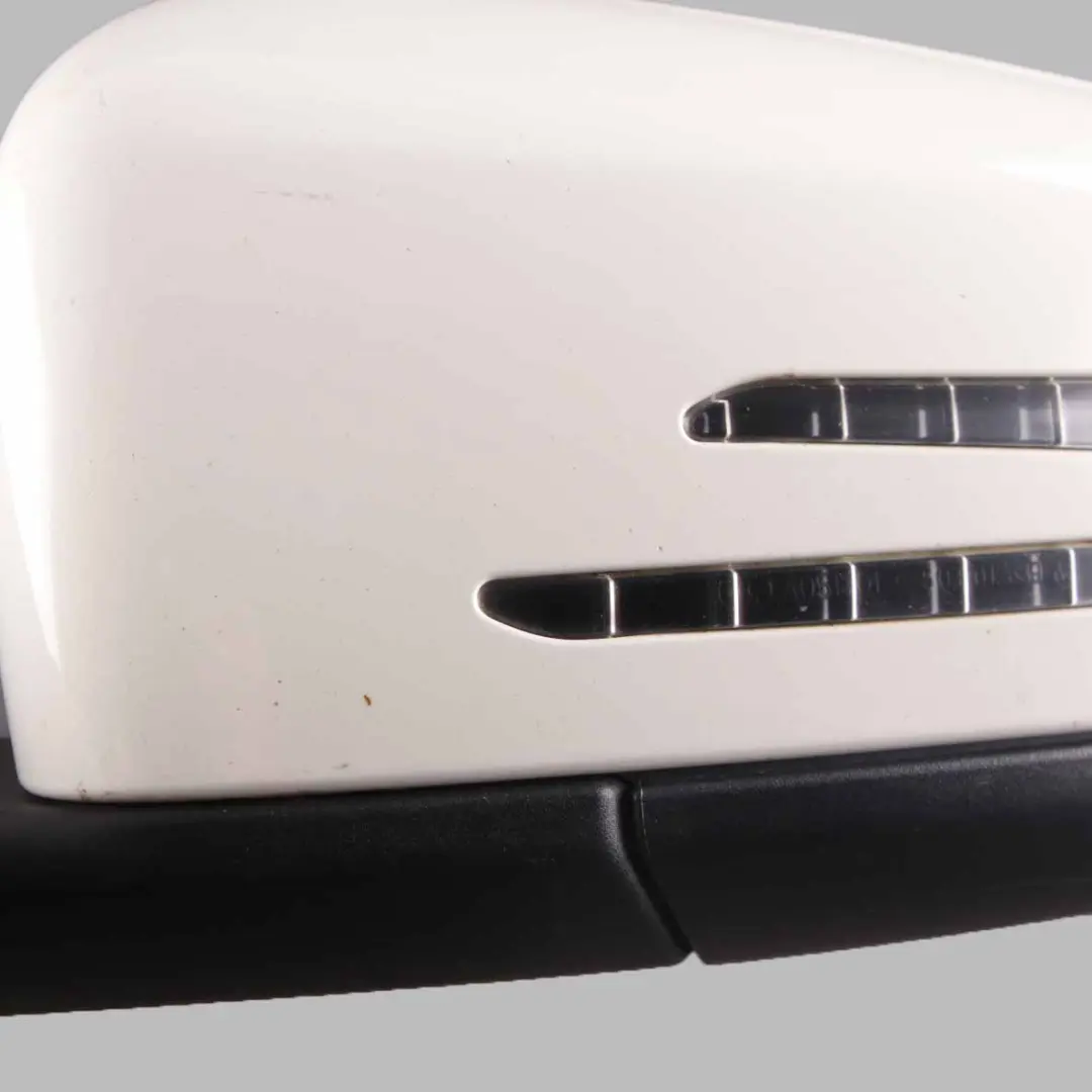 Mercedes W176 Wing Mirror Outside Power Fold Door Left N/S Calcite White - 650 - SKU rhd-A1768100300-CW - Part number A1768100300