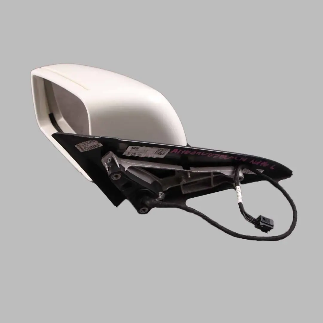 Wing Mirror Outside Power Fold Door Left N/S Calcite White - 650 to Mercedes W176 with Part number A1768100300 Mercedes W176 Wing Mirror Outside Power Fold Door Left N/S Calcite White - 650 - SKU rhd-A1768100300-CW - Part number A1768100300