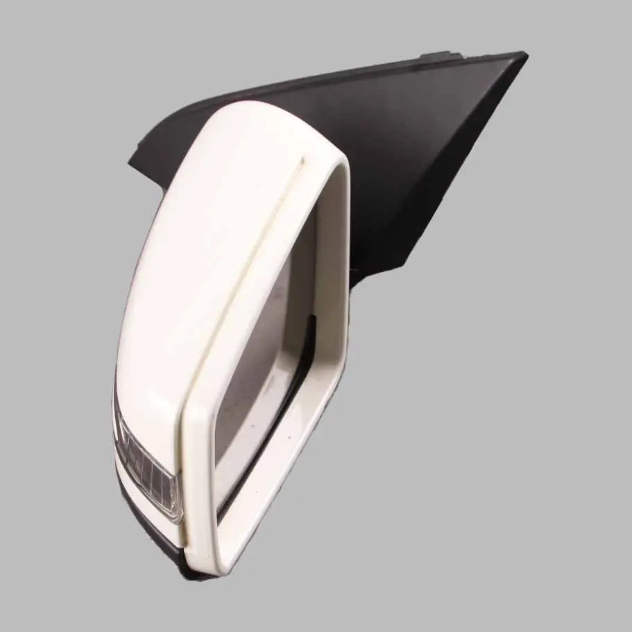 Wing Mirror Outside Power Fold Door Left N/S Calcite White - 650 to Mercedes W176 with Part number A1768100300 Mercedes W176 Wing Mirror Outside Power Fold Door Left N/S Calcite White - 650 - SKU rhd-A1768100300-CW - Part number A1768100300