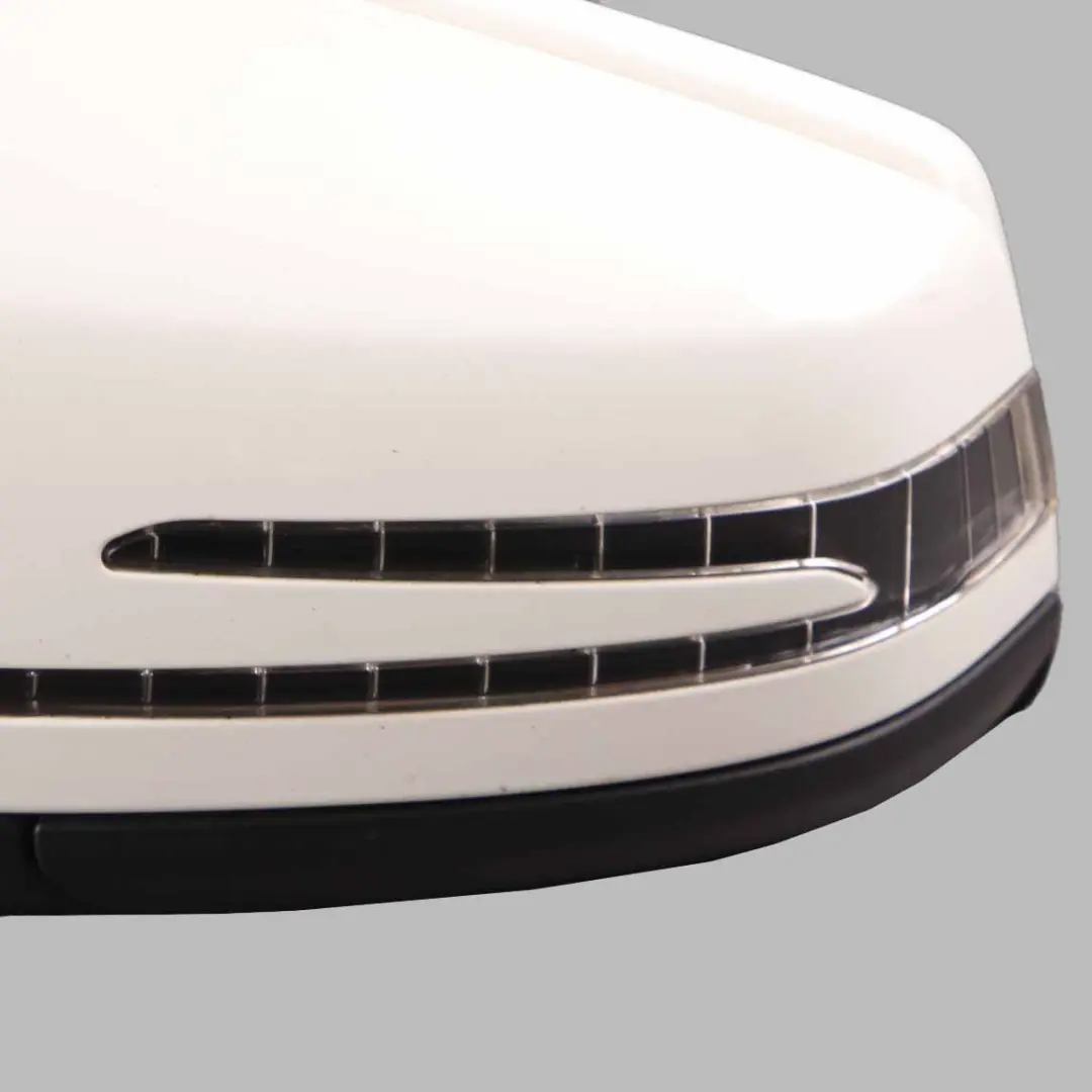 Wing Mirror Outside Power Fold Door Left N/S Calcite White - 650 to Mercedes W176 with Part number A1768100300 Mercedes W176 Wing Mirror Outside Power Fold Door Left N/S Calcite White - 650 - SKU rhd-A1768100300-CW - Part number A1768100300