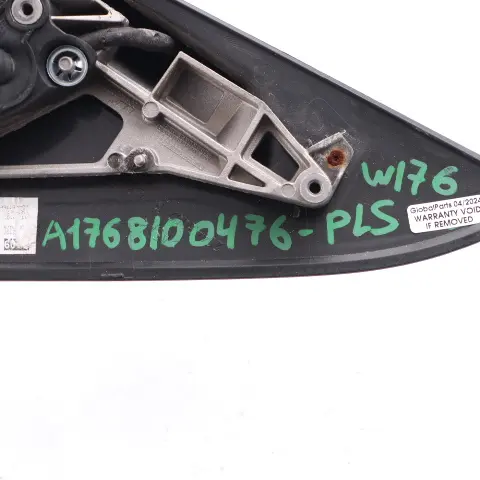 Wing Mirror Door Right O/S Power Fold Polar Silver Metallic - 761 to Mercedes W176 with Part number A1768100476 Mercedes W176 Wing Mirror Door Right O/S Power Fold Polar Silver Metallic - 761 - SKU rhd-A1768100476-PLS - Part number A1768100476
