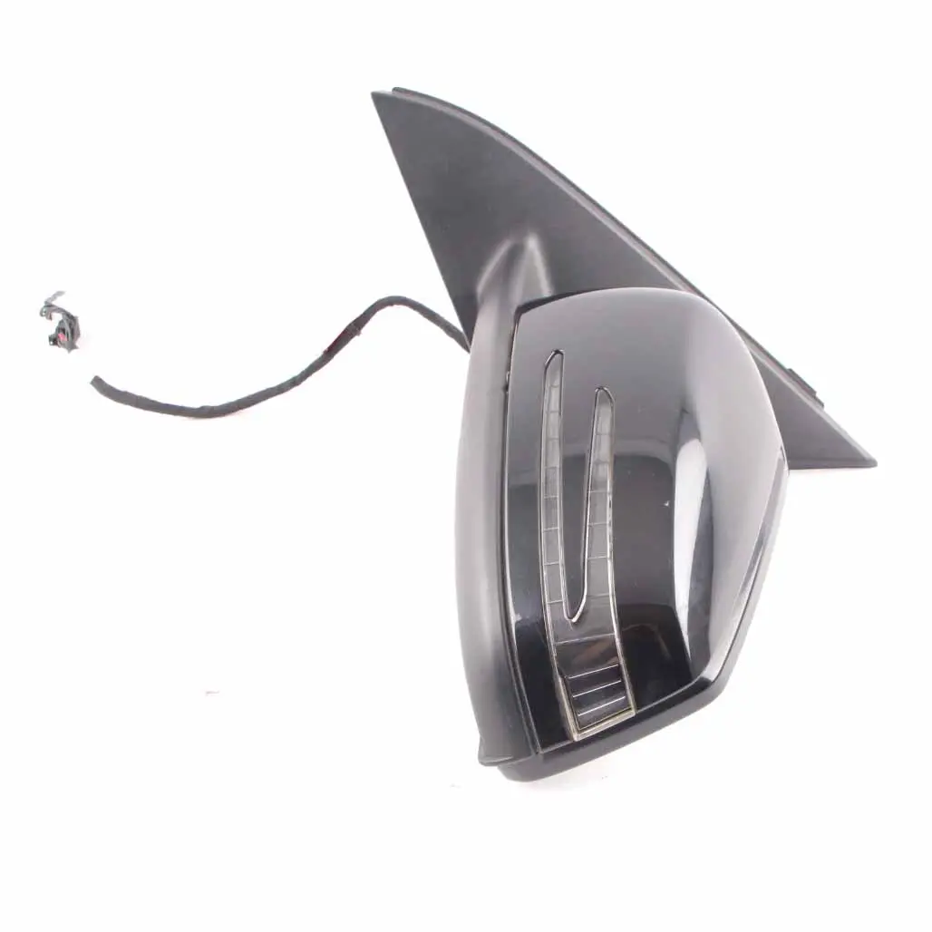 Mercedes W176 Wing Mirror Door Left N/S Power Fold Cosmos Black Metallic - 191 - SKU rhd-A1768100500-KB - Part number A1768100500