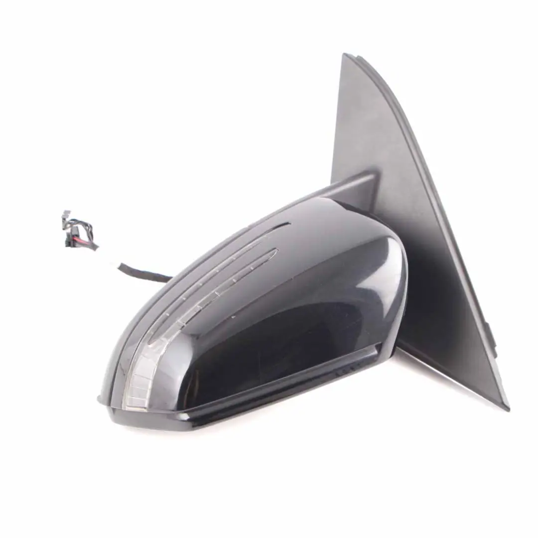 Wing Mirror Door Left N/S Power Fold Cosmos Black Metallic - 191 to Mercedes W176 with Part number A1768100500 Mercedes W176 Wing Mirror Door Left N/S Power Fold Cosmos Black Metallic - 191 - SKU rhd-A1768100500-KB - Part number A1768100500