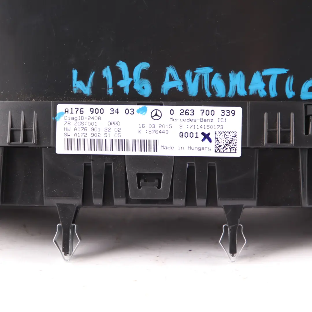  Instrument Cluster Mercedes W176 Diesel Speedo Clocks Trim Automatic - SKU rhd-A1769003403 - Part number A1769003403