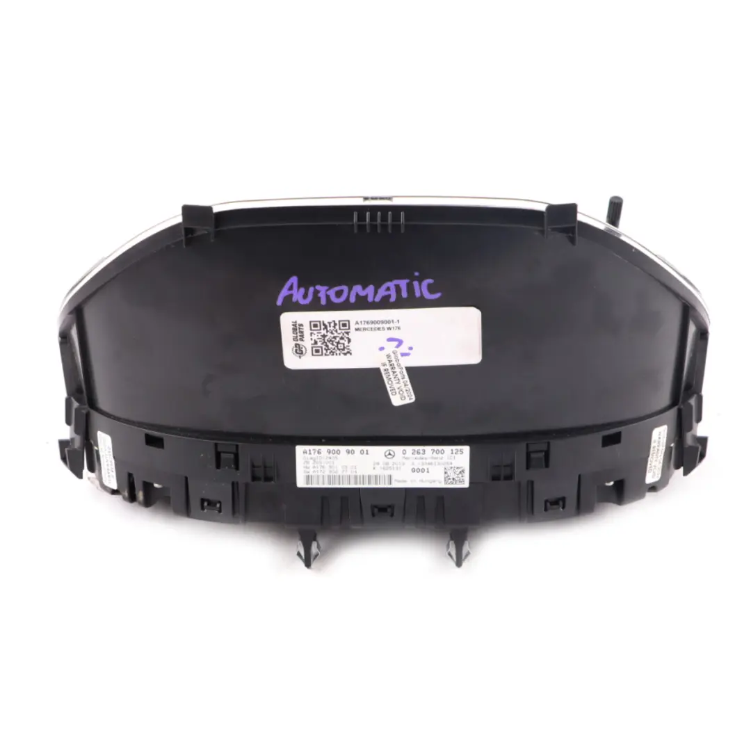 Mercedes W176 Petrol Instrument Cluster Spedometer Gauges Automatic - SKU rhd-A1769009001-1 - Part number A1769009001