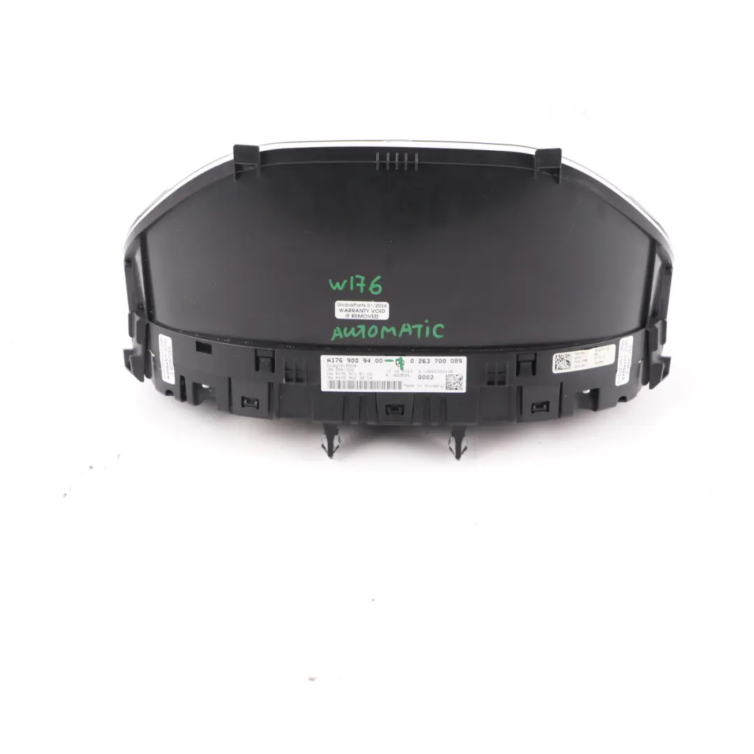 Mercedes W176 Instrument Cluster Diesel Speedo Clocks Automatic - SKU rhd-A1769009400-1 - Part number A1769009400
