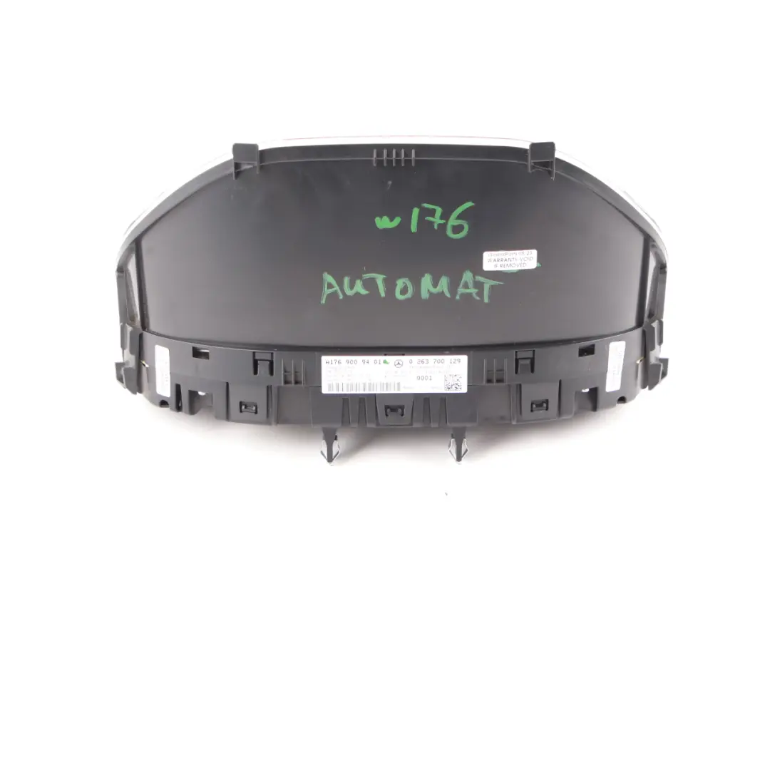 Instrument Cluster Speedo Clocks Automatic to Mercedes W176 Diesel with Part number A1769009401 Mercedes W176 Diesel Instrument Cluster Speedo Clocks Automatic - SKU rhd-A1769009401 - Part number A1769009401