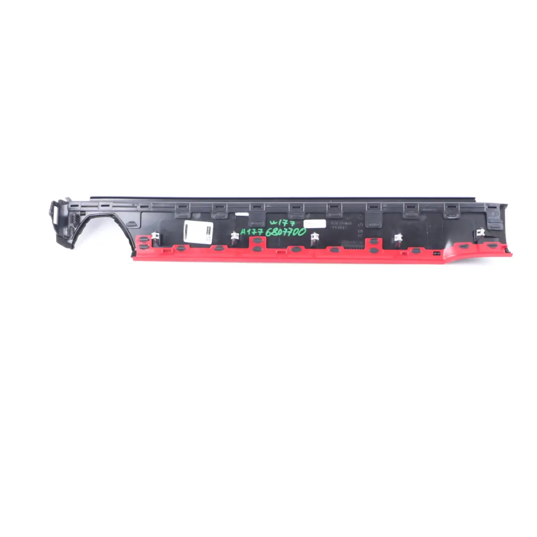 Dashboard Trim Strip Passanger Side Left N/S Black With Red Accent Mercedes W177 - SKU rhd-A1776807700 - Part number A1776807700