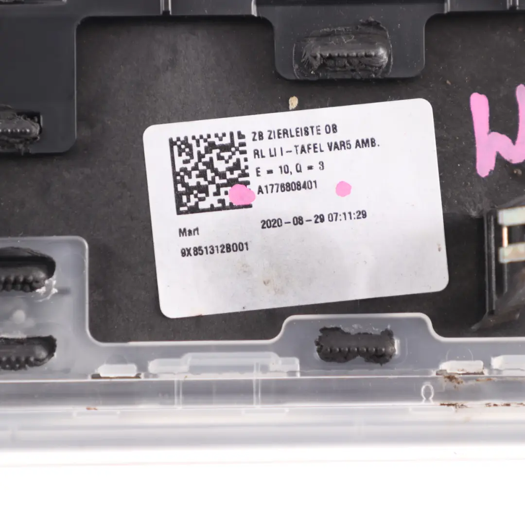 Mercedes W177 Dashboard Trim Cover Panel Dash Interior Aluminium - SKU rhd-A1776808401 - Part number A1776808401