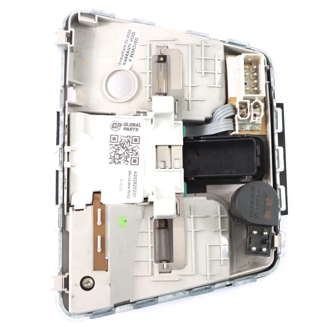 Roof Light Interior Front Reading Lamp Switch Panel to Mercedes W202 with Part number A2028202301 Mercedes W202 Roof Light Interior Front Reading Lamp Switch Panel - SKU rhd-A2028202301 - Part number A2028202301