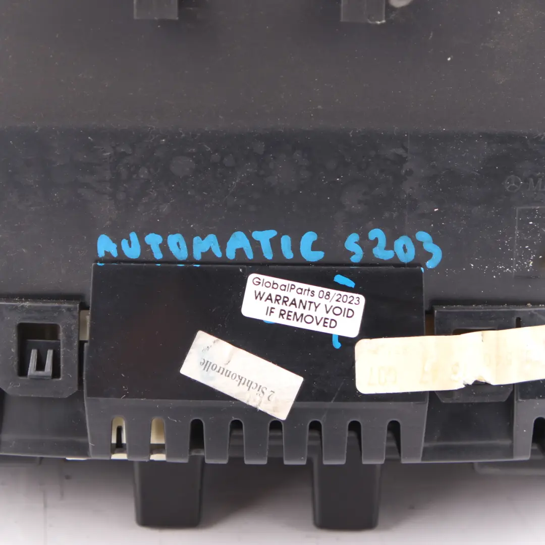 Instrument Cluster Speedo Clocks Automatic to Mercedes W203 Diesel with Part number A2035407647 Mercedes W203 Diesel Instrument Cluster Speedo Clocks Automatic - SKU rhd-A2035407647 - Part number A2035407647