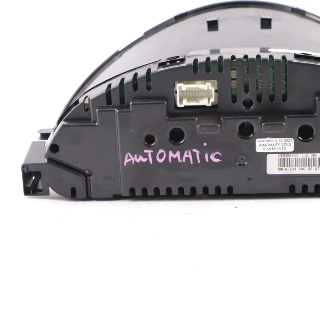 Instrument Cluster Speedo Clocks Automatic to Mercedes W203 Diesel with Part number A2035409247 Mercedes W203 Diesel Instrument Cluster Speedo Clocks Automatic - SKU rhd-A2035409247-1 - Part number A2035409247