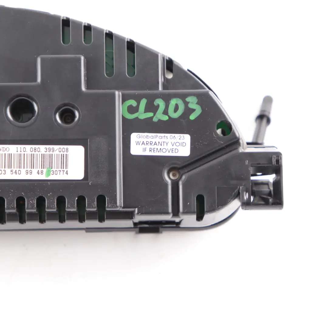 Instrument Cluster Speedo Clocks Automatic to Mercedes CLC CL203 Diesel with Part number A2035409948 Mercedes CLC CL203 Diesel Instrument Cluster Speedo Clocks Automatic - SKU rhd-A2035409948 - Part number A2035409948