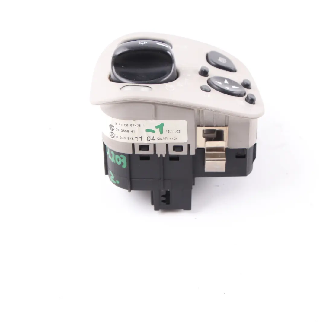 Headlight Switch Mercedes CLK W203 W209 Light Control Unit Panel to with Part number A2035451104 Headlight Switch Mercedes CLK W203 W209 Light Control Unit Panel - SKU rhd-A2035451104-1 - Part number A2035451104