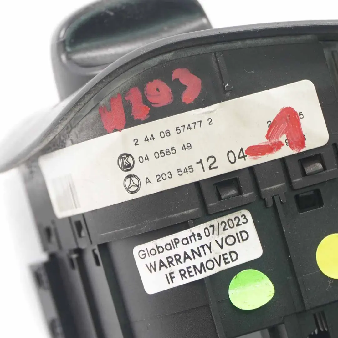 Mercedes-Benz W203 CL203 C209 Headlight Switch Unit Button Black to with Part number A2035451204 Mercedes-Benz W203 CL203 C209 Headlight Switch Unit Button Black - SKU rhd-A2035451204-1 - Part number A2035451204