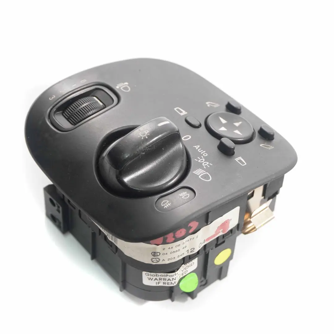 Mercedes-Benz W203 CL203 C209 Headlight Switch Unit Button Black to with Part number A2035451204 Mercedes-Benz W203 CL203 C209 Headlight Switch Unit Button Black - SKU rhd-A2035451204-1 - Part number A2035451204