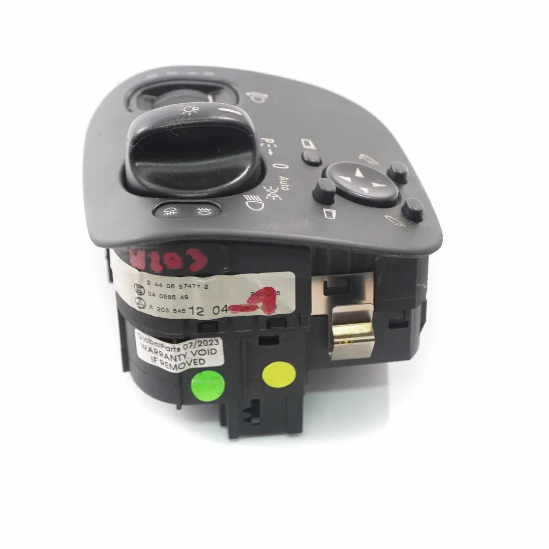 Mercedes-Benz W203 CL203 C209 Headlight Switch Unit Button Black to with Part number A2035451204 Mercedes-Benz W203 CL203 C209 Headlight Switch Unit Button Black - SKU rhd-A2035451204-1 - Part number A2035451204