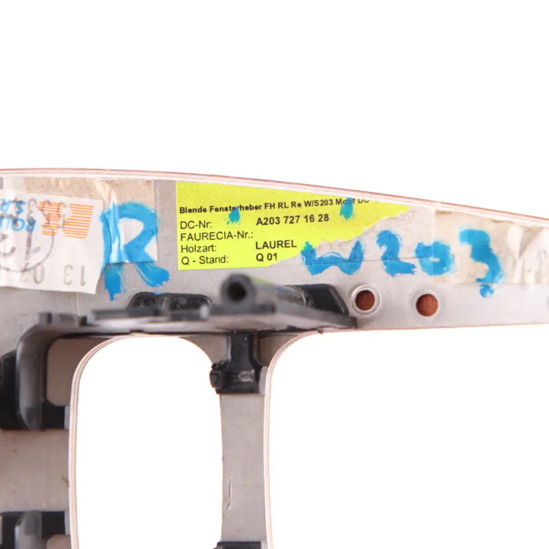 Mercedes W203 Window Lifter Switch Trim Cover Front Right O/S Wood - SKU rhd-A2037271628 - Part number A2037271628