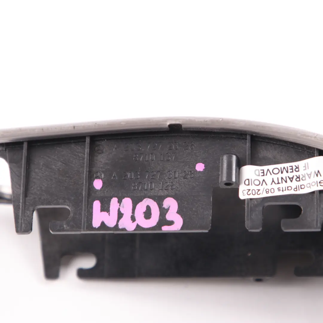Window Lifter Switch Trim Cover Front Door Right O/S to Mercedes W203 with Part number A2037273028 Mercedes W203 Window Lifter Switch Trim Cover Front Door Right O/S - SKU rhd-A2037273028 - Part number A2037273028