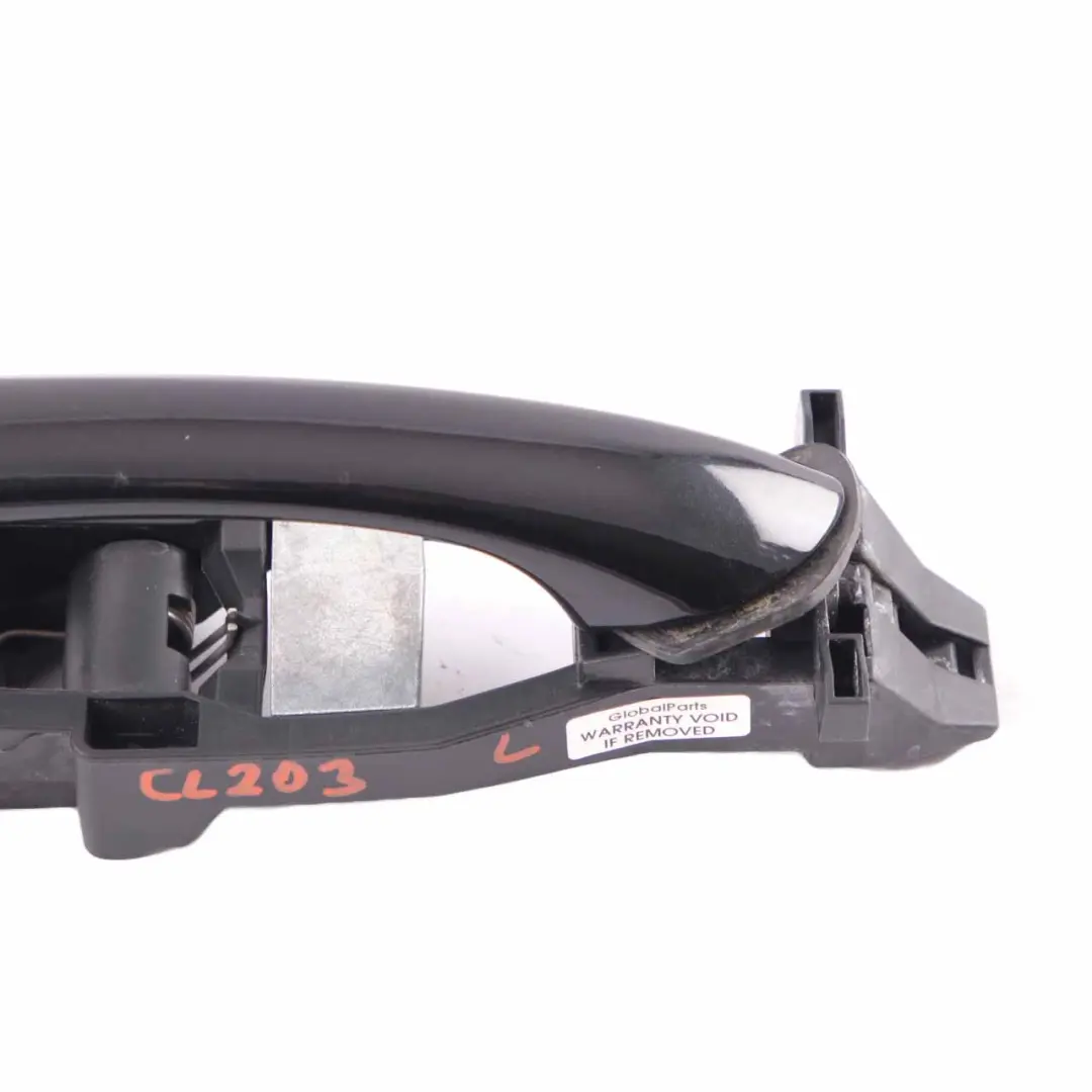 Door Handle Mercedes W203 Front Left N/S Grab Outside Obsidian Black 197U to with Part number A2037600734 Door Handle Mercedes W203 Front Left N/S Grab Outside Obsidian Black 197U - SKU rhd-A2037600734-OB - Part number A2037600734