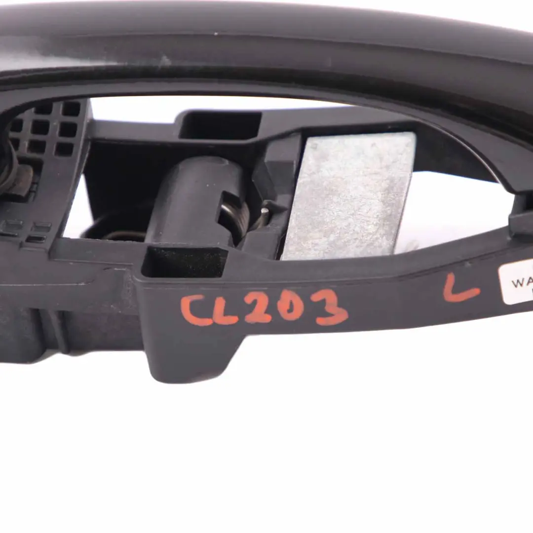 Door Handle Mercedes W203 Front Left N/S Grab Outside Obsidian Black 197U to with Part number A2037600734 Door Handle Mercedes W203 Front Left N/S Grab Outside Obsidian Black 197U - SKU rhd-A2037600734-OB - Part number A2037600734