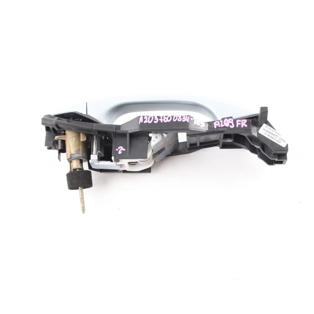 Mercedes CLK W209 Door Handle Front Right O/S Tellurium Silver Metallic - 762 - SKU rhd-A2037600834-TES - Part number A2037600834