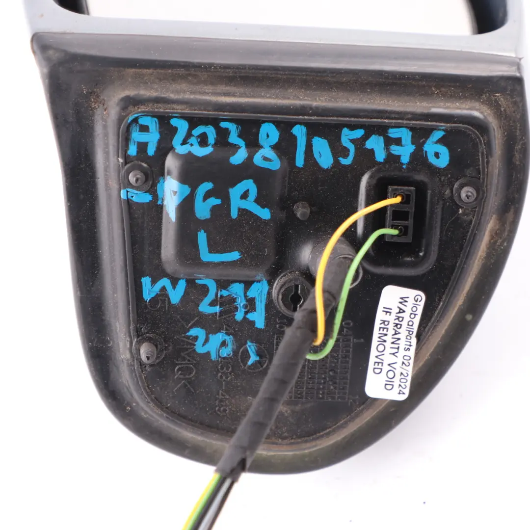 Wing Mirror Door Left N/S Outside Power Fold Perlite Grey - 747 to Mercedes W211 with Part number A2038105176 Mercedes W211 Wing Mirror Door Left N/S Outside Power Fold Perlite Grey - 747 - SKU rhd-A2038105176-PGR - Part number A2038105176