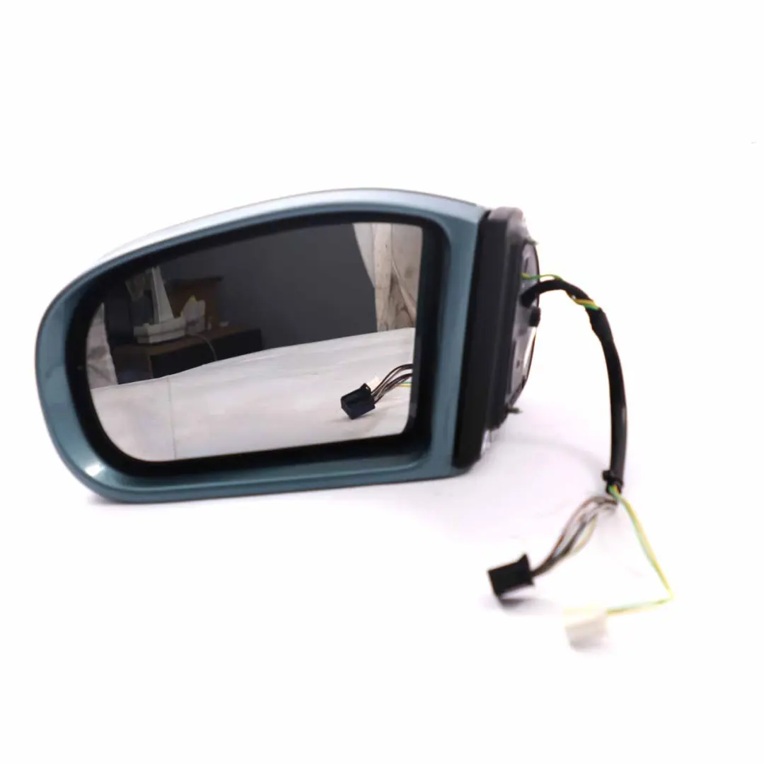Wing Mirror Power Fold Door Left N/S Aragonite Blue - 941 to Mercedes W203 with Part number A2038106576 Mercedes W203 Wing Mirror Power Fold Door Left N/S Aragonite Blue - 941 - SKU rhd-A2038106576-ABM - Part number A2038106576