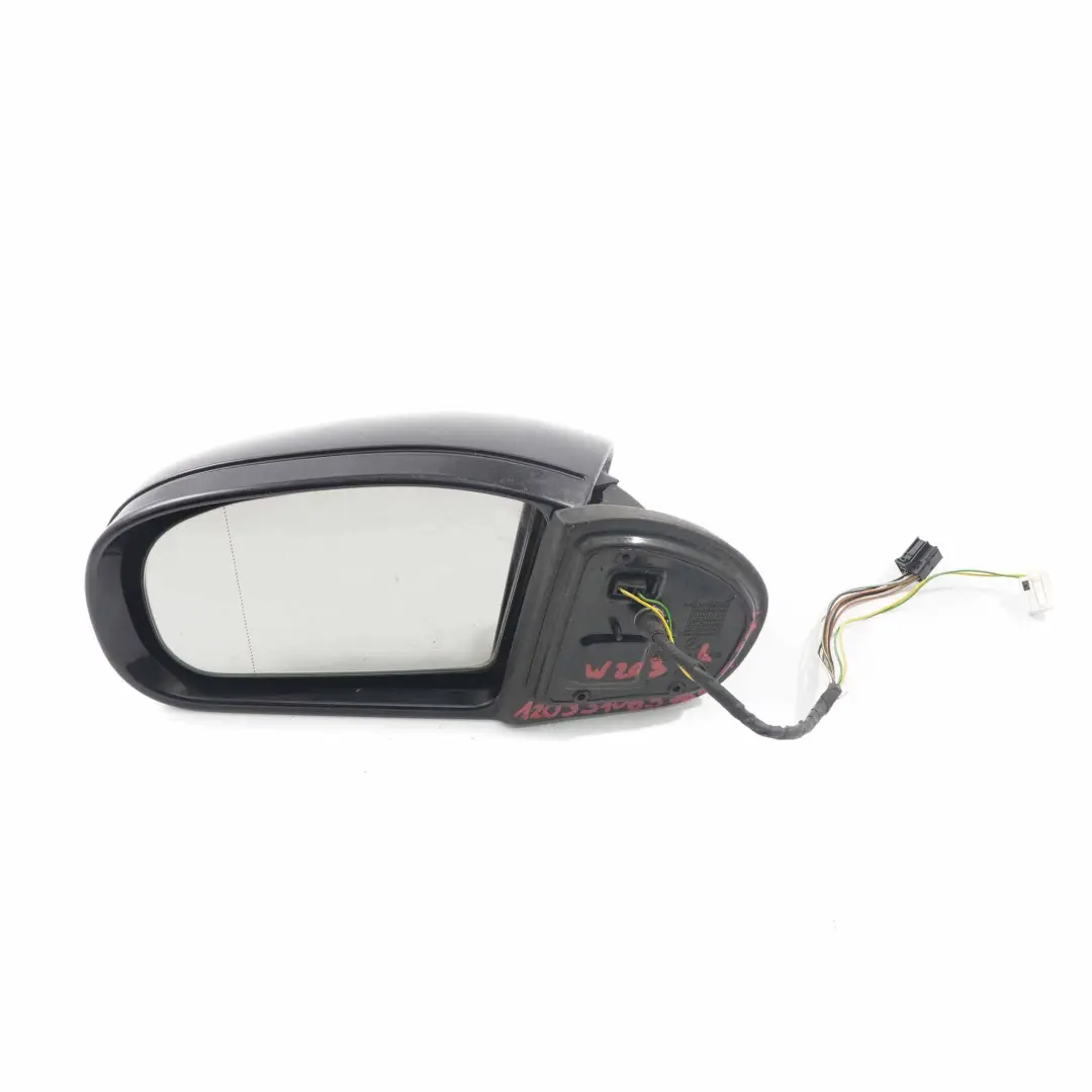 Mercedes W203 Wing Mirror Power Fold Door Left N/S Diamond Black Metallic - 768 - SKU rhd-A2038106576-DSCH - Part number A2038106576