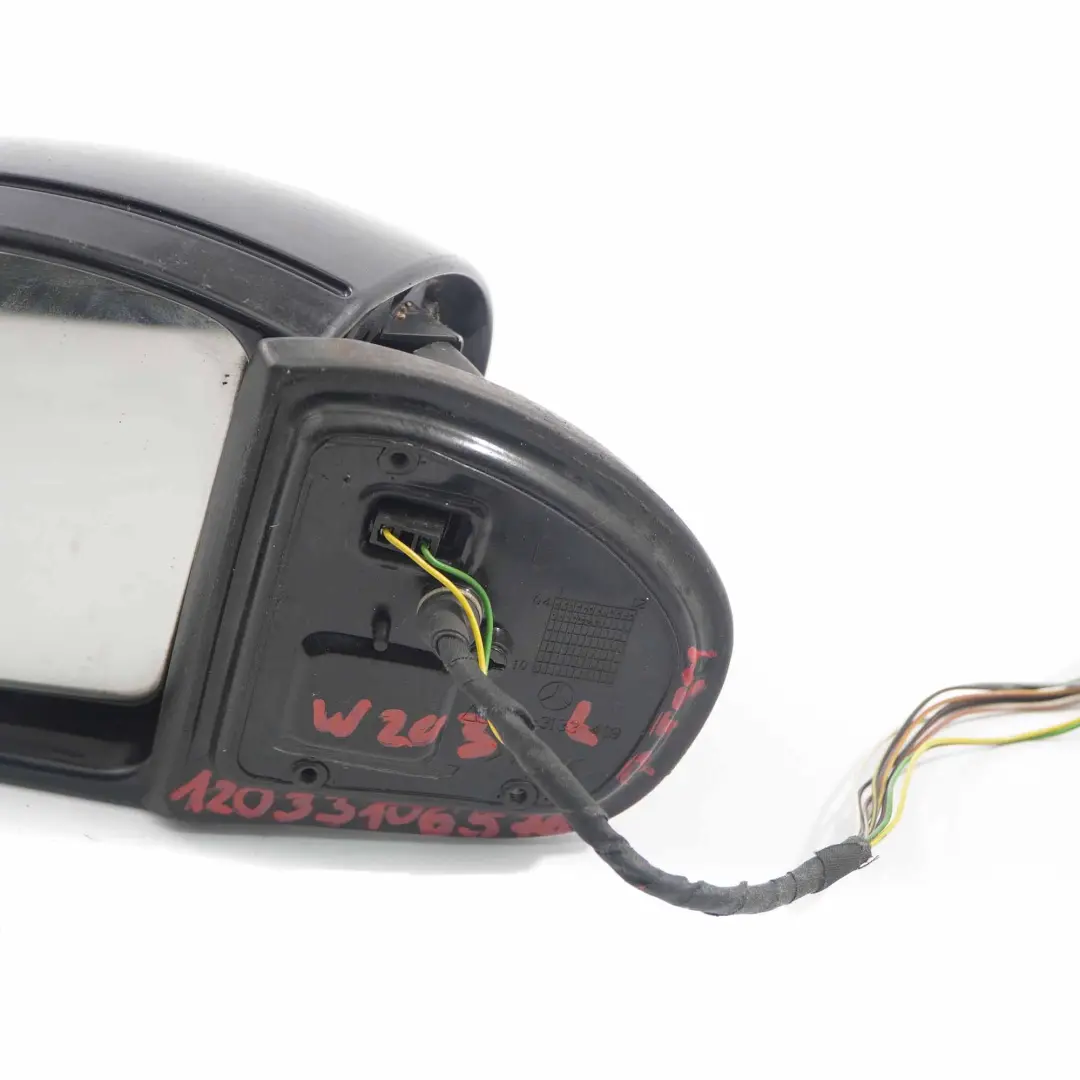 Mercedes W203 Wing Mirror Power Fold Door Left N/S Diamond Black Metallic - 768 - SKU rhd-A2038106576-DSCH - Part number A2038106576
