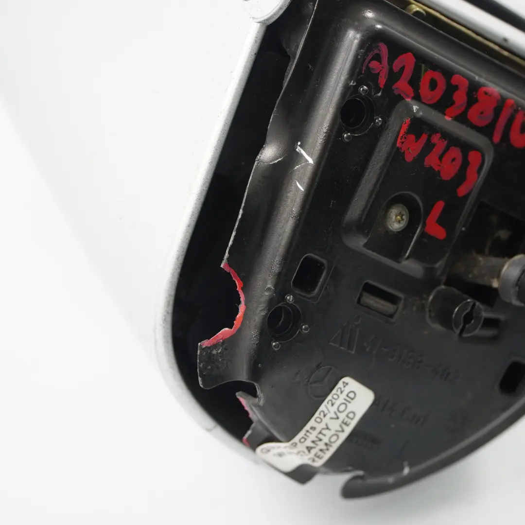 Wing Mirror Power Fold Door Left N/S Iridium Silver Metallic 775 to Mercedes W203 with Part number A2038106576 Mercedes W203 Wing Mirror Power Fold Door Left N/S Iridium Silver Metallic 775 - SKU rhd-A2038106576-IRS1 - Part number A2038106576