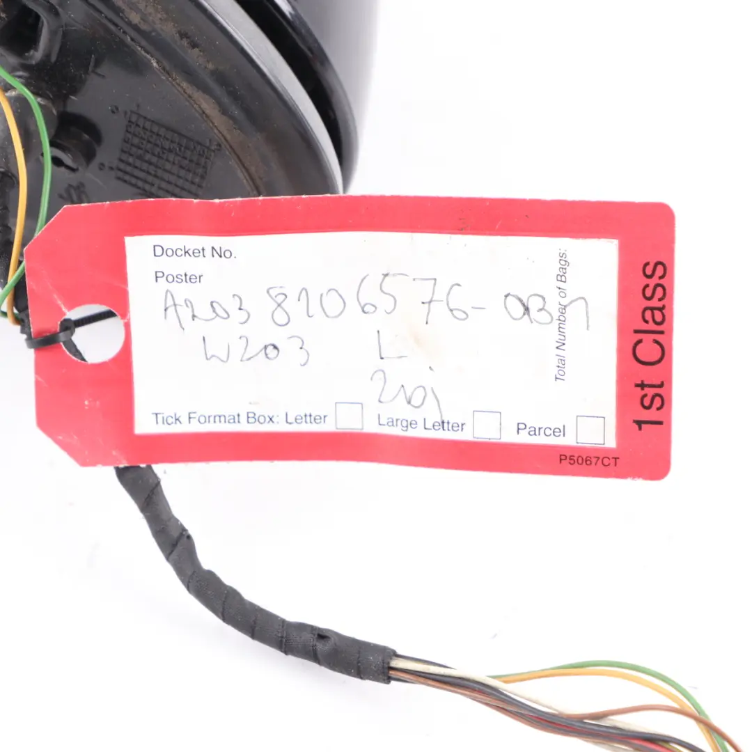 Mercedes W203 Wing Mirror Power Fold Door Left N/S Obsidian Black Metallic - 197 - SKU rhd-A2038106576-OB1 - Part number A2038106576
