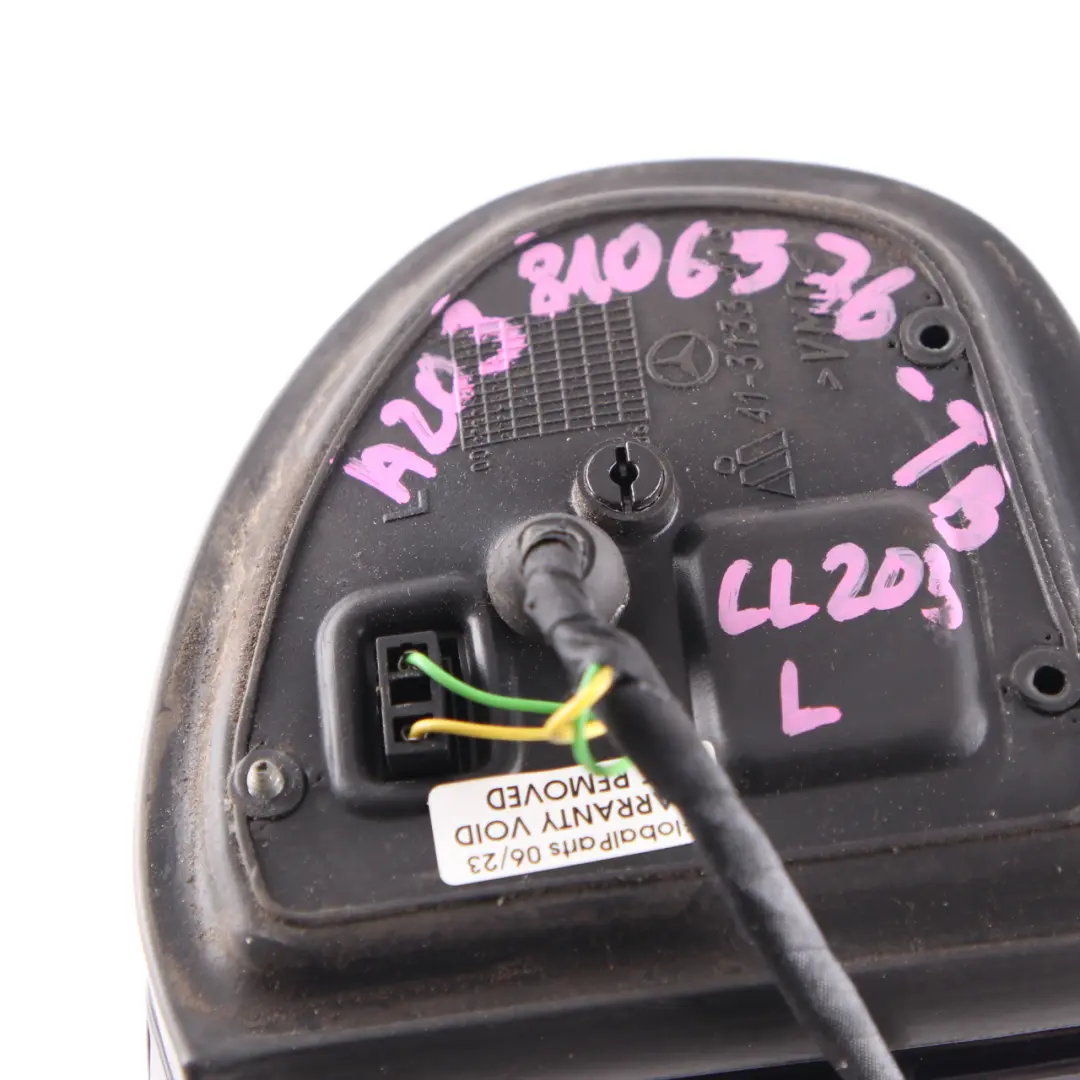 Wing Mirror Power Fold Door Left N/S Outside Tanzanite Blue - 359 to Mercedes W203 with Part number A2038106576 Mercedes W203 Wing Mirror Power Fold Door Left N/S Outside Tanzanite Blue - 359 - SKU rhd-A2038106576-TB - Part number A2038106576