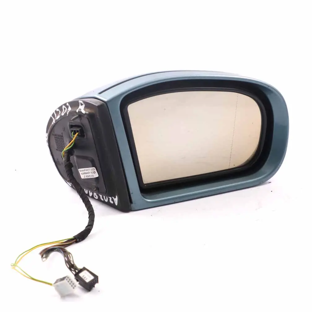 Wing Mirror Power Fold Door Right O/S Aragonite Blue - 941 to Mercedes W203 with Part number A2038107276 Mercedes W203 Wing Mirror Power Fold Door Right O/S Aragonite Blue - 941 - SKU rhd-A2038107276-ABM - Part number A2038107276