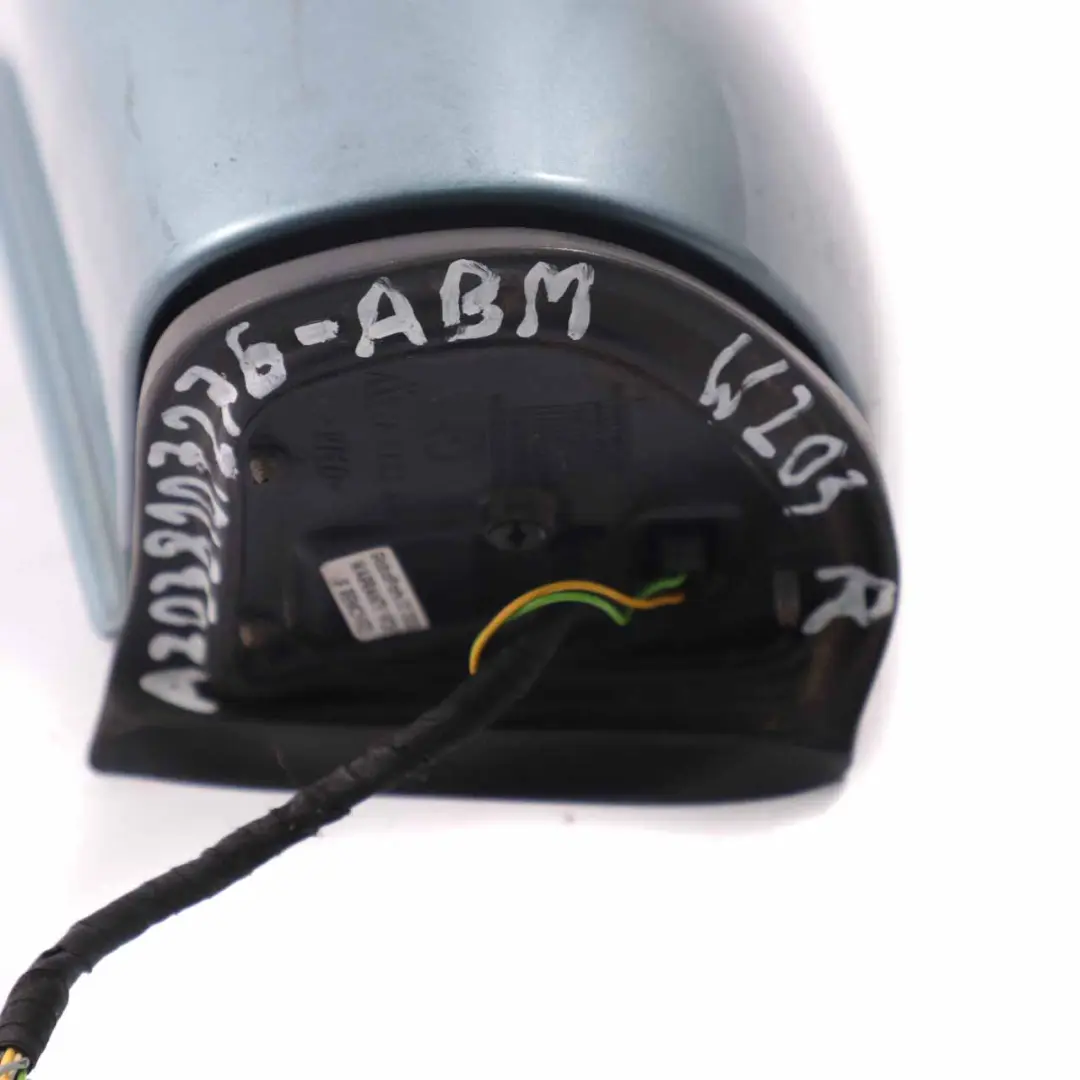 Mercedes W203 Wing Mirror Power Fold Door Right O/S Aragonite Blue - 941 - SKU rhd-A2038107276-ABM - Part number A2038107276