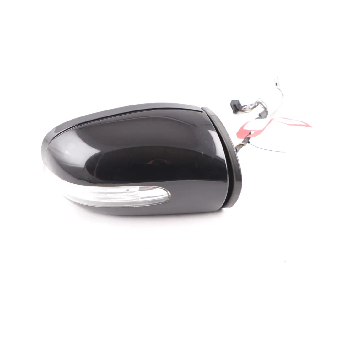 Mercedes W203 Wing Mirror Door Right O/S Auto Dip Power Fold Obsidian Black 197 - SKU rhd-A2038107276-OB2 - Part number A2038107276