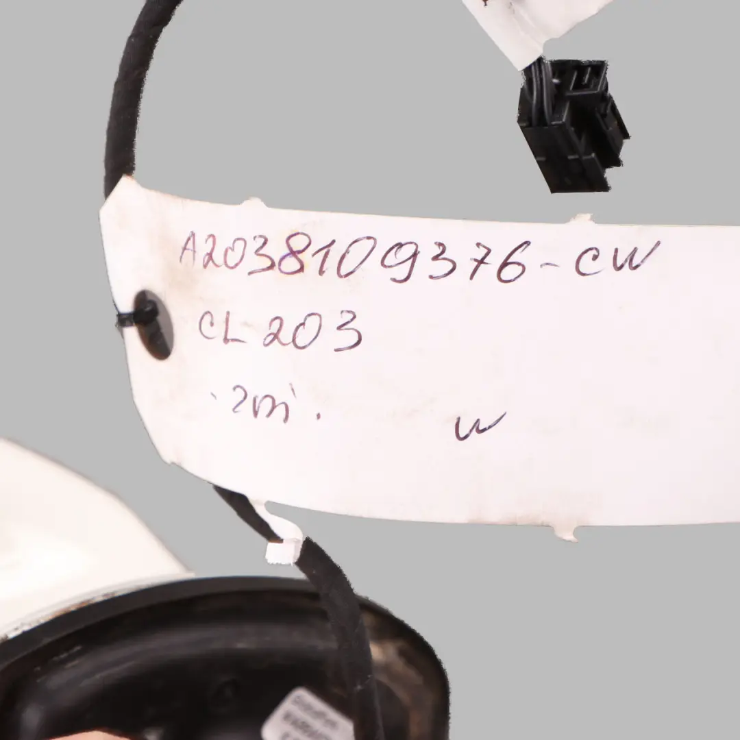 Wing Mirror Power Fold Door Left N/S Outside Calcite White 650 to Mercedes CL203 with Part number A2038109376 Mercedes CL203 Wing Mirror Power Fold Door Left N/S Outside Calcite White 650 - SKU rhd-A2038109376-CW - Part number A2038109376