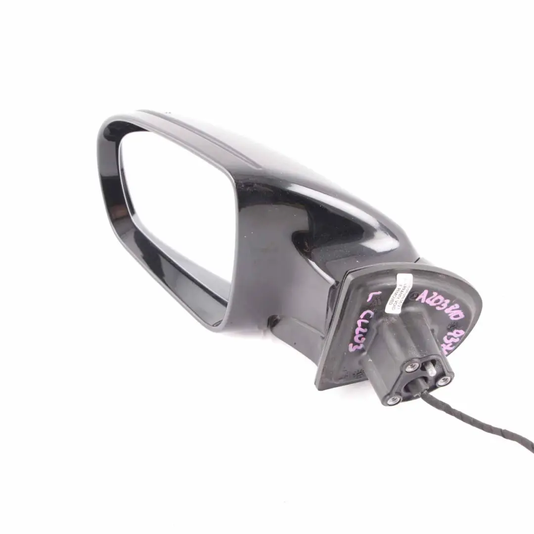 Mercedes CL203 Wing Mirror Power Fold Left Door N/S Obsidian Black Metallic 197 - SKU rhd-A2038109376-OB1 - Part number A2038109376