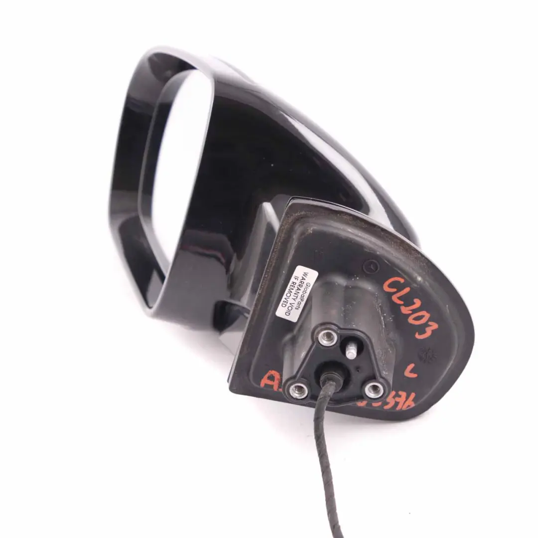Wing Mirror Mercedes CL203 Power Fold Left Door Obsidian Black Metallic 197U to with Part number A2038109376 Wing Mirror Mercedes CL203 Power Fold Left Door Obsidian Black Metallic 197U - SKU rhd-A2038109376-OB - Part number A2038109376