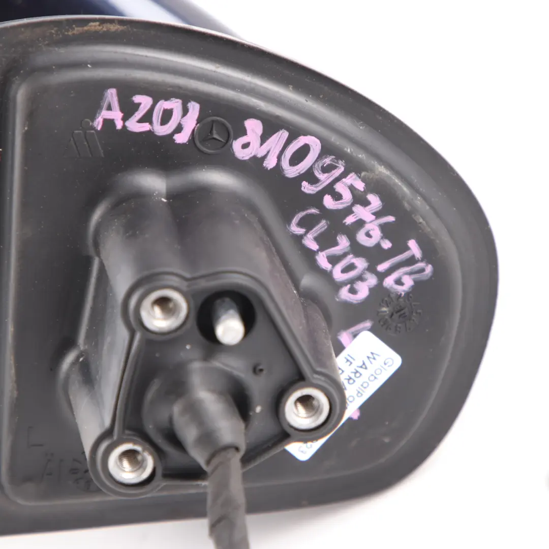 Mercedes CLC CL203 Wing Mirror Power Fold Left Door N/S Tanzanite Blue - 359 - SKU rhd-A2038109576-TB - Part number A2038109576