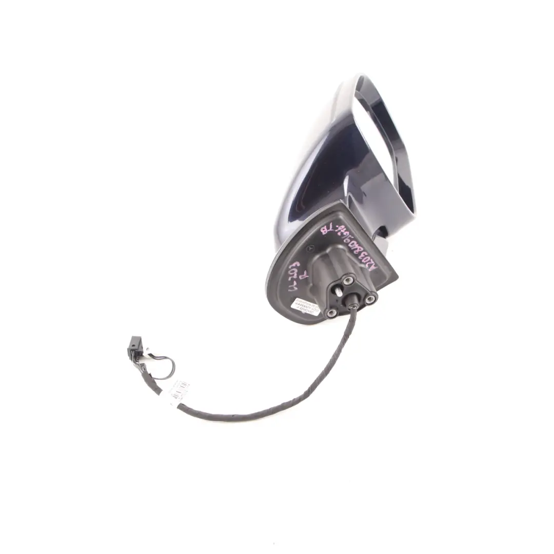 Wing Mirror Power Fold Door Right O/S Tanzanite Blue - 359 to Mercedes CLC CL203 with Part number A2038109676 Mercedes CLC CL203 Wing Mirror Power Fold Door Right O/S Tanzanite Blue - 359 - SKU rhd-A2038109676-TB - Part number A2038109676